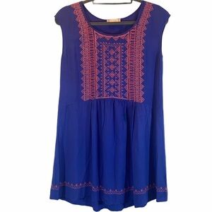 Altar’d State sz S blue BOHO sleeveless mini dress
